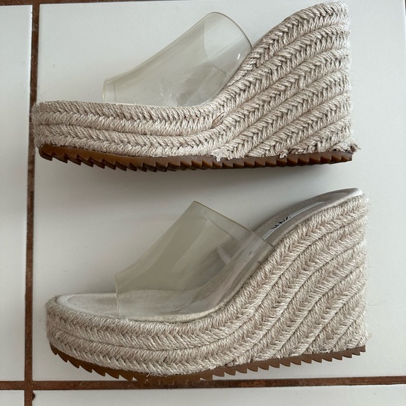 Clear Espadrille Slide Platforms - Picture 4 of 5